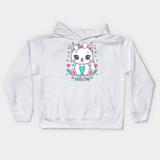 Little White Cat Kids Hoodie